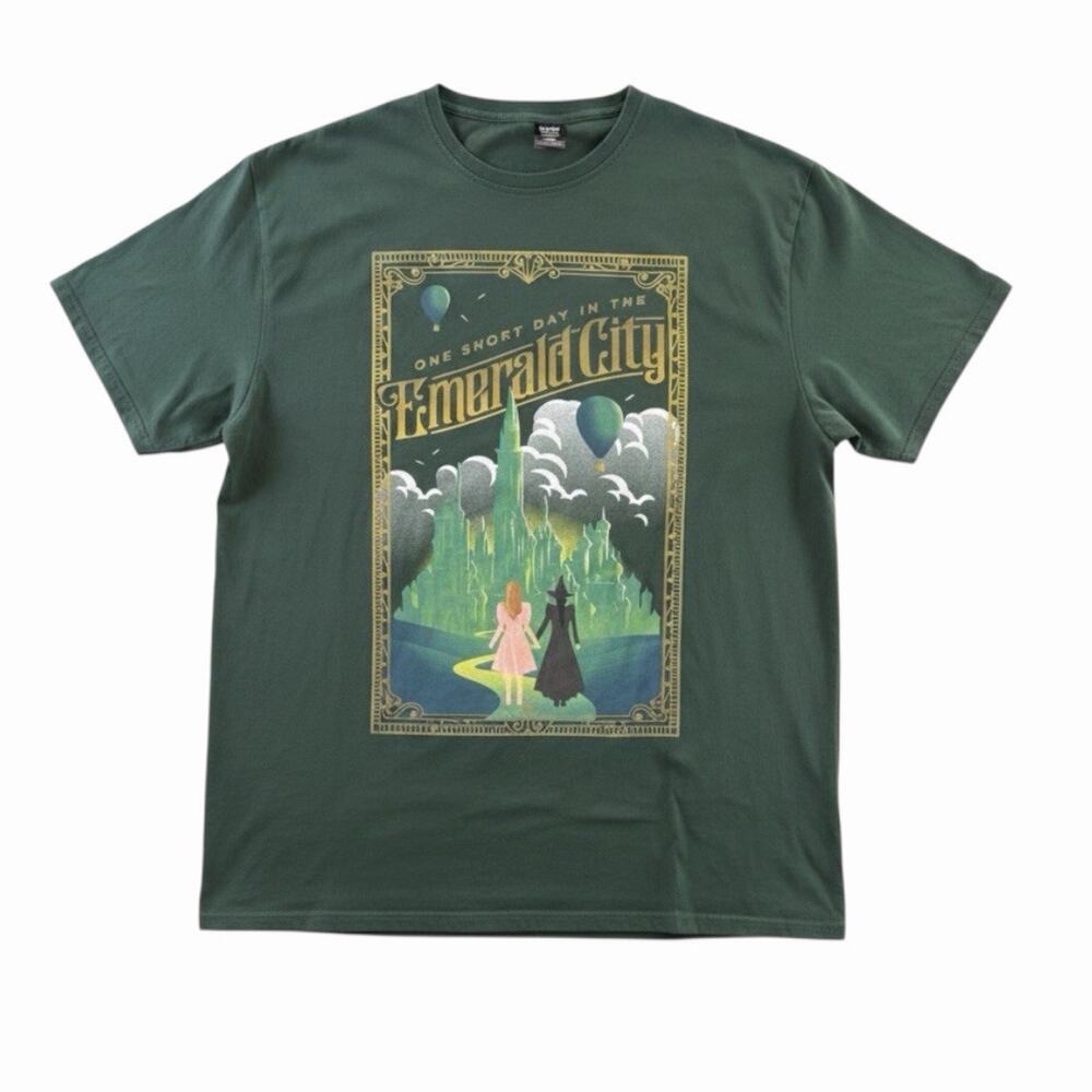 Wicked Cakeworthy 2XL One Short Day Emerald City Graphic T-Shirt Green